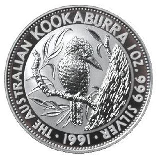 Bild von Australien Kookaburra 1991, 1 oz Silber