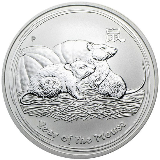 Picture of Australian Lunar II 2008 “Year of the Mouse”, 1 oz Silver