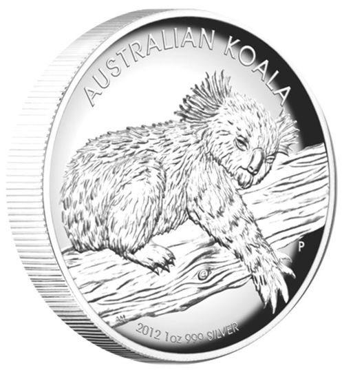 Imagen de Australian Koala High Relief 2012 PP, 1 oz Plata