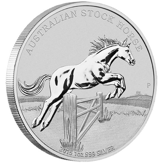 Picture of Australian Stock Horse 2015 BU + CoA, 1 oz Silver