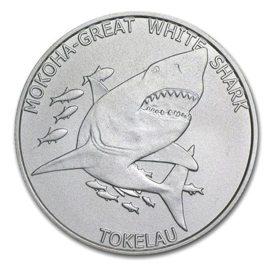 Image de Tokelau 2015 Mokoka Great White Shark, 1 oz Silber
