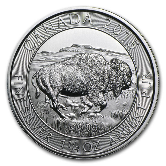 Picture of Canadian Silver Bison 2015, 1.25 oz Silver