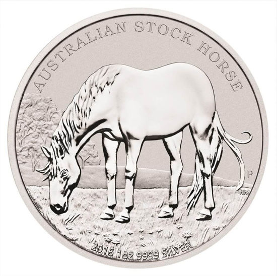 Picture of Australian Stock Horse 2016 BU + CoA, 1 oz Silver