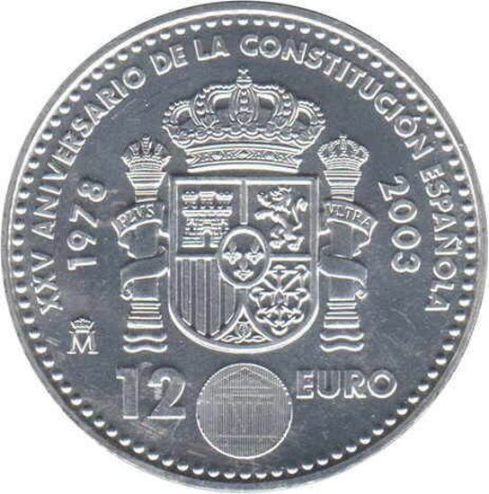 Bild von Spanien 12 EUR (diverse Jahrgänge), 18 g .925 Silber