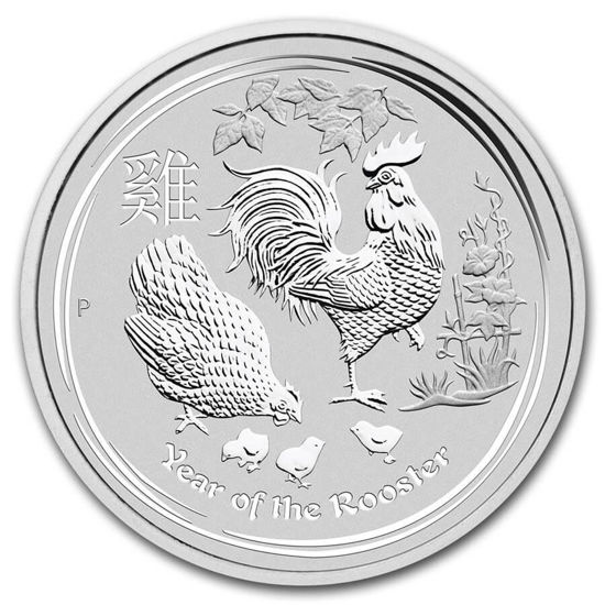 Picture of Australian Lunar II 2017 “Year of the Rooster” 1/2 oz Silver