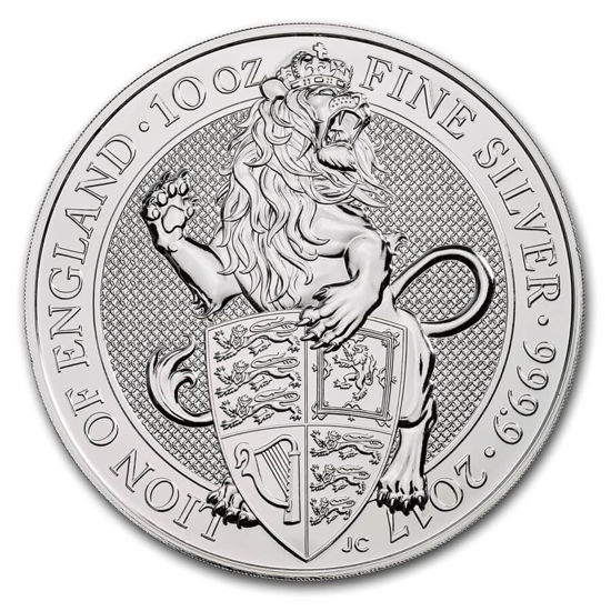 Picture of The Queen's Beasts 2017 "Lion of England", 10 oz Silver