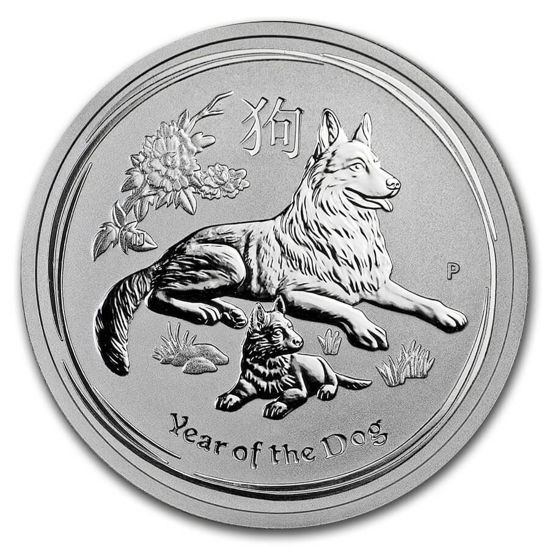 Picture of Australian Lunar II 2018 “Year of the Dog” 1/2 oz Silver