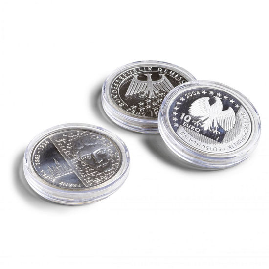 Lindner Cápsulas para monedas de 14 a 50 mm de diámetro a elegir entre 1 10 5 14 mm – por 100 100 unidades