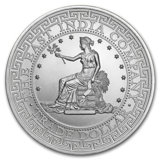 Picture of Saint Helena 2018 Silver U.S. Trade Dollar (restrike), 1 oz Silver