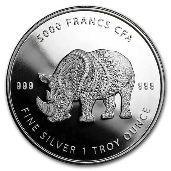 Picture of Chad Mandala “Rhino” 2018, 1 oz Silver