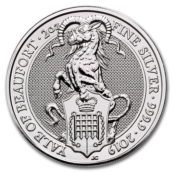 Picture of The Queen's Beasts 2019 "Yale of Beaufort", 2 oz Silver