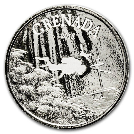 Picture of Grenada 2018 EC8 - Diving Paradise, 1 oz Silver