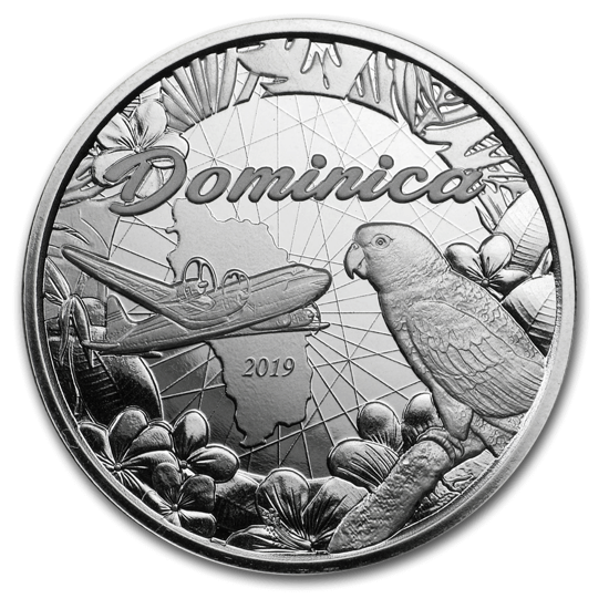 Picture of Dominica 2019 EC8 - Sisserou Parrot, 1 oz Silver