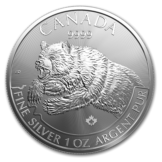 Imagen de Canada Predator 2019 “Grizzly”, 1 oz Plata