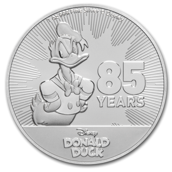 Imagen de Niue 2019 Disney - Donald Duck "85th Anniversary", 1 oz Plata
