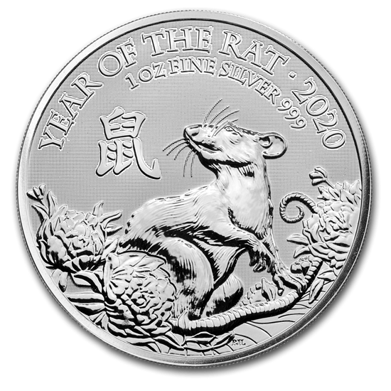 Picture of Lunar Serie UK 2020 “Year of the Rat”, 1 oz Silver