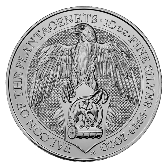 Bild von The Queen's Beasts 2020 "Falcon of the Plantagenets", 10 oz Silber