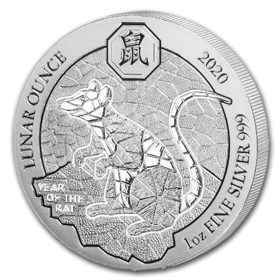 Picture of Rwanda Lunar 2020 “Year of the Rat”, 1 oz Silver