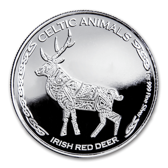 Imagen de Chad 2019 Celtic Animals - Irish Red Deer, 1 oz Plata