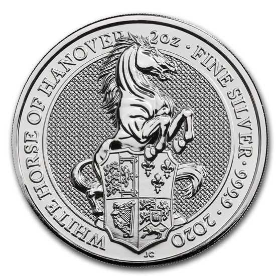 Picture of The Queen's Beasts 2020 "White Horse of Hanover", 2 oz Silver