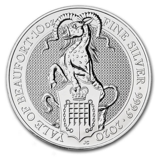 Bild von The Queen's Beasts 2020 "Yale of Beaufort", 10 oz Silber