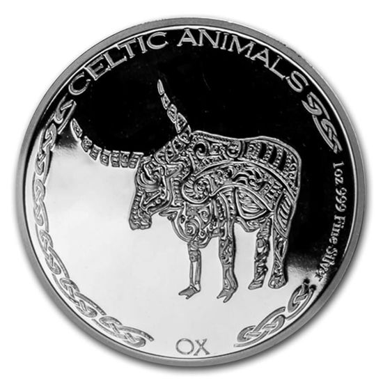 Imagen de Chad 2020 Celtic Animals - Ox, 1 oz Plata