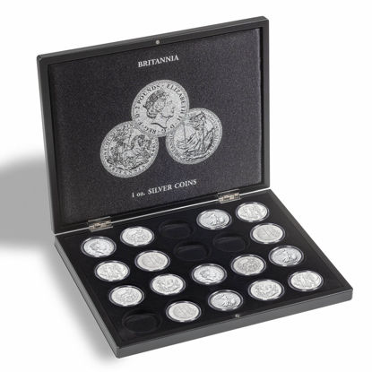 Picture of Leuchtturm Presentation case for 20x 1 oz silver Britannia coins in capsules