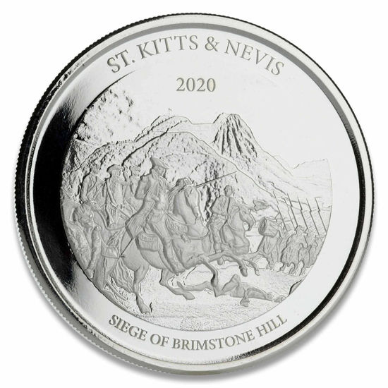 Picture of Saint Kitts and Nevis 2020 EC8 - The Siege of Brimstone Hill, 1 oz Silver