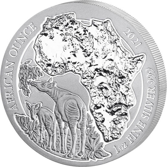 Bild von Ruanda 2021 “Okapi”, 1 oz Silber