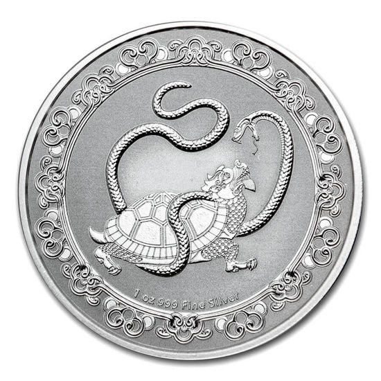 Picture of Niue 2021 Celestial Animals - The Black Turtle, 1 oz Silver