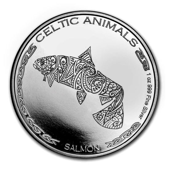 Imagen de Chad 2021 Celtic Animals - Salmon, 1 oz Plata