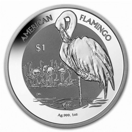 Bild von British Virgin Islands 2021 "American Flamingo", 1 oz Silber