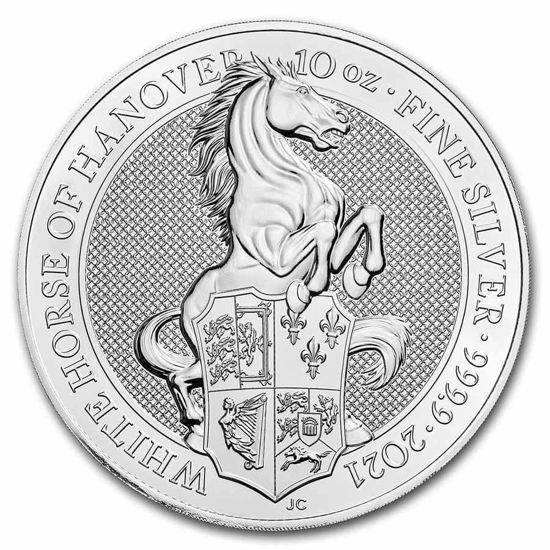 Image de The Queen's Beasts 2021 "White Horse of Hanover", 10 oz Argent