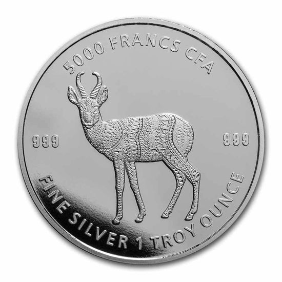 Bild von Tschad Mandala “Antilope” 2021, 1 oz Silber