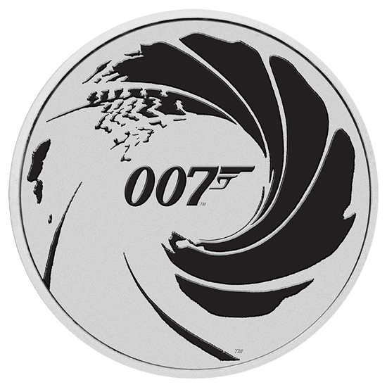 Picture of Tuvalu 2022 James Bond 007 "Black Edition", 1 oz Silver