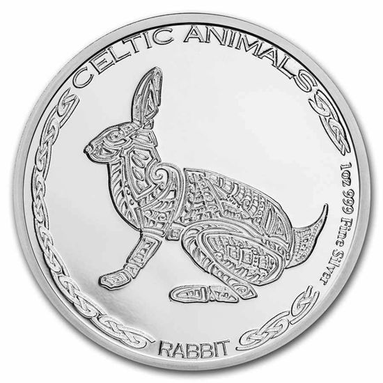 Image de Tchad 2021 Celtic Animals - Rabbit, 1 oz Argent