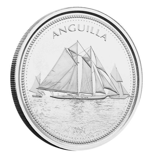 Picture of Anguilla 2021 EC8 - Sailing Regatta, 1 oz Silver