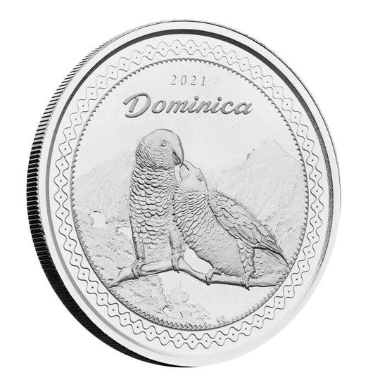 Picture of Dominica 2021 EC8 - Sisserou Parrot, 1 oz Silver