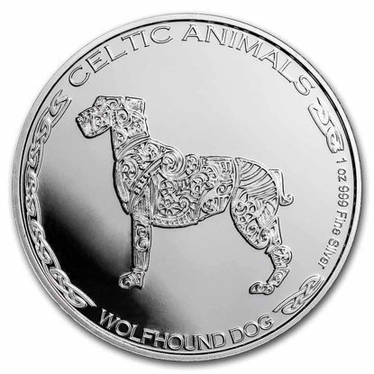 Imagen de Chad 2022 Celtic Animals - Wolfhound, 1 oz Plata