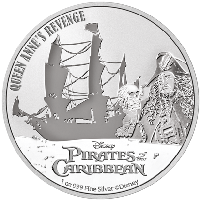 Imagen de Niue 2022 Disney - Pirates of the Caribbean: Queen Anne´s Revenge, 1 oz Plata