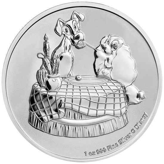 Picture of Niue 2022 Disney - Lady and the Tramp, 1 oz Silver