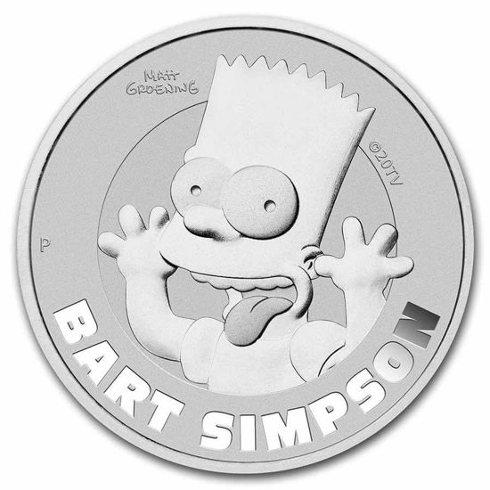 Picture of Tuvalu 2022 Bart Simpson, 1 oz Silver
