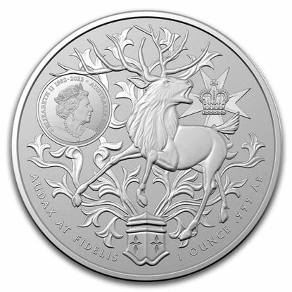 Image de Australia Coat of Arms 2023 - Queensland, 1 oz Argent