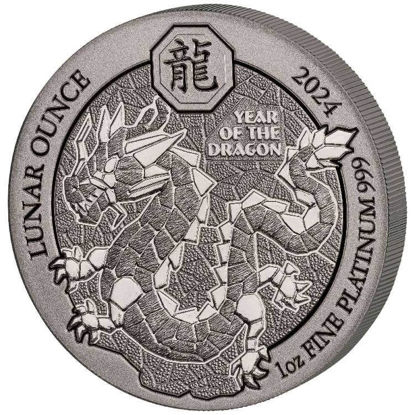 Picture of Rwanda Lunar 2024 “Year of the Dragon”, 1 oz Silver
