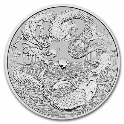 Picture of Australia 2023 Chinese Myths and Legends - Dragon & Koi, 1 oz Silver