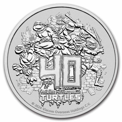 Picture of Tuvalu 2024 Teenage Mutant Ninja Turtles 40th Anniversary, 1 oz Silver